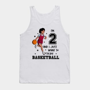 Girl plays basketball - I am 2 Tank Top